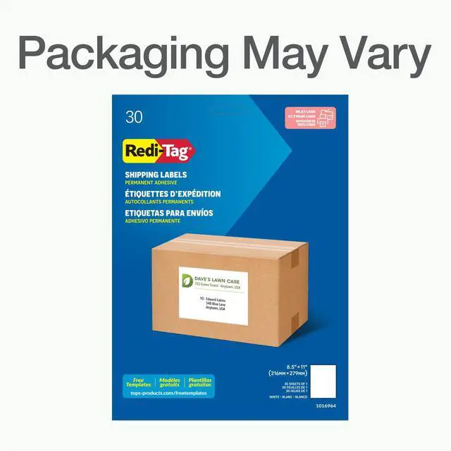 Alt view image 5 of 5 - 8.5" x 11" Shipping Labels, 30 per Pack, White, Laser and Inkjet Full Sheet Printer Labels, Self-Adhesive, Permanent Stick, Smudge-Resistant, Perfect for Shipping, Mailing, and Warehouse Use