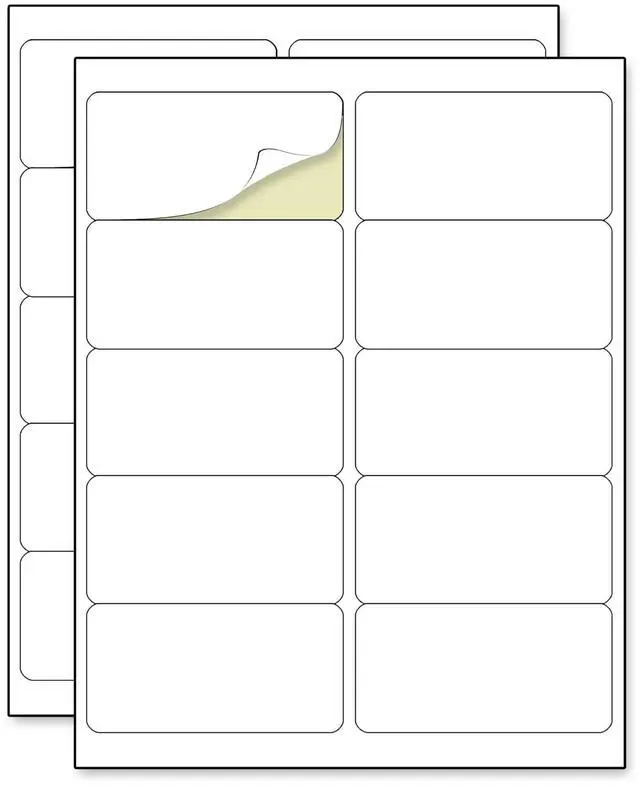 Main image of 2" x 4" Labels for Printer, Printable Mailing Address Labels - 400 Pieces | Laser/Inkjet Printing, comes with Print Templates