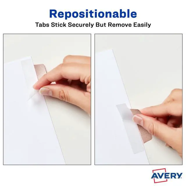 Alt view image 3 of 7 - Margin Ultra Tabs, 2.5" x 1", 24 Metallic Tabs | For Marking Pages in Books and Planners, Clear Body See-Through Design, 2-Side Writable, Smudge-Resistant, Fits Margins