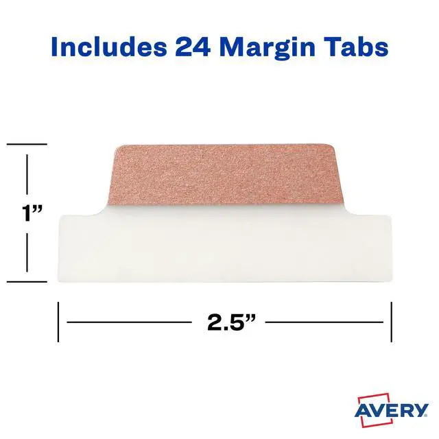 Alt view image 7 of 7 - Margin Ultra Tabs, 2.5" x 1", 24 Metallic Tabs | For Marking Pages in Books and Planners, Clear Body See-Through Design, 2-Side Writable, Smudge-Resistant, Fits Margins