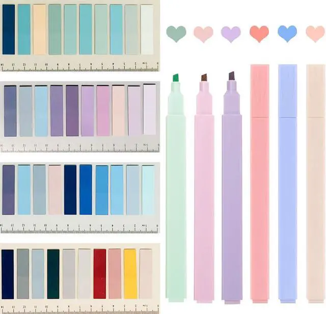 Main image of Sticky Book Tabs with Highlighers, 800 PCS Annotation Tabs | 6 PCS Highlighters, Annotation Tabs, Writable Page Flags Marker, Sticky Notes Index Tabs for Files Classification
