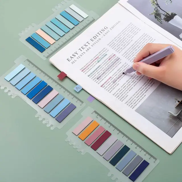 Alt view image 3 of 6 - Sticky Book Tabs with Highlighers, 800 PCS Annotation Tabs | 6 PCS Highlighters, Annotation Tabs, Writable Page Flags Marker, Sticky Notes Index Tabs for Files Classification