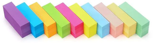 Main image of Page Markers 0.6x2 in, Self-Stick Flags, 30 Pads, 10 Colors, 80 Sheets | Flags Tabs, 10 Bright Assorted Colors, Easy to Color-Code and Organize