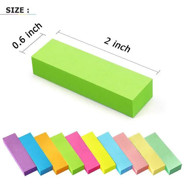 Alt view image 2 of 7 - Page Markers 0.6x2 in, Self-Stick Flags, 30 Pads, 10 Colors, 80 Sheets | Flags Tabs, 10 Bright Assorted Colors, Easy to Color-Code and Organize