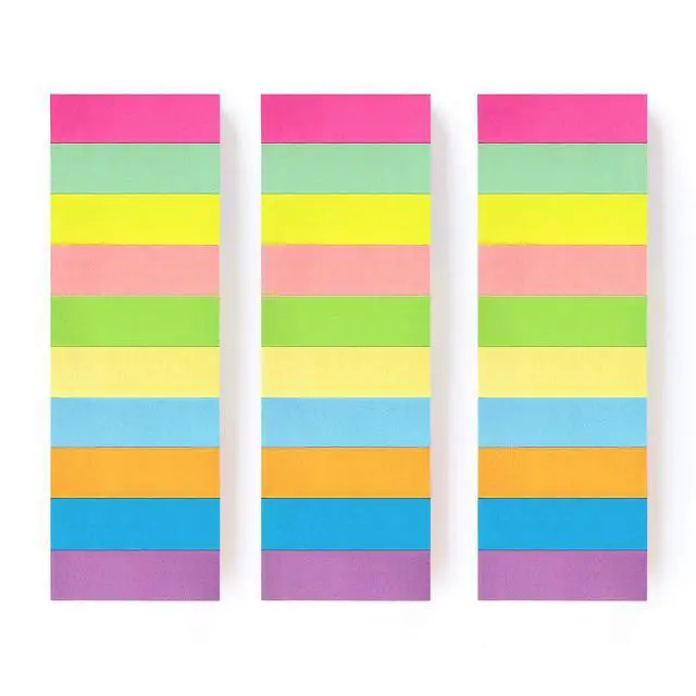 Alt view image 4 of 7 - Page Markers 0.6x2 in, Self-Stick Flags, 30 Pads, 10 Colors, 80 Sheets | Flags Tabs, 10 Bright Assorted Colors, Easy to Color-Code and Organize