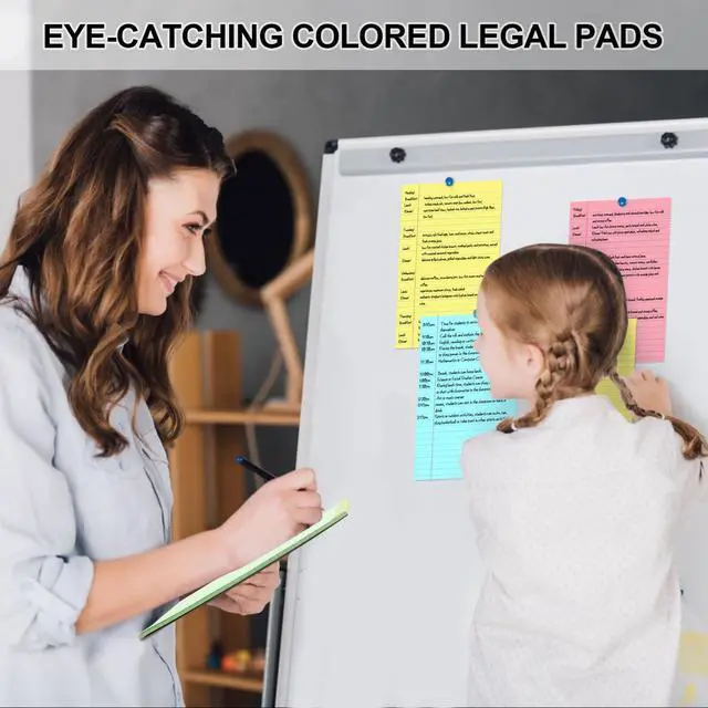 Alt view image 6 of 7 - 6 PCS Small Legal Pads 5x8 Colorful, Narrow Ruled Small Note Pads 5x8, Micro Perforated Writing Pad, College Ruled Legal Notepads 5x8 for Study, Office, To-Do Lists(30 Sheets/Small Notepad)