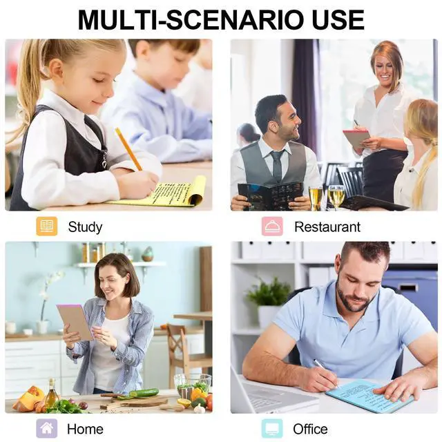 Alt view image 7 of 7 - 6 PCS Small Legal Pads 5x8 Colorful, Narrow Ruled Small Note Pads 5x8, Micro Perforated Writing Pad, College Ruled Legal Notepads 5x8 for Study, Office, To-Do Lists(30 Sheets/Small Notepad)