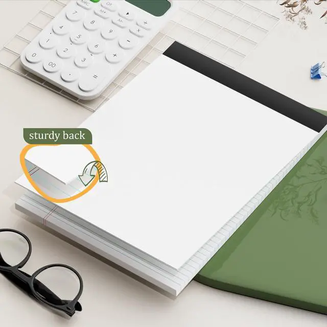 Alt view image 3 of 7 - 2 Pack of Legal Pads 8.5 x 11 College Ruled Writing Pads 8.5" x 11.75" Notepad 30 Sheets per Note Pads Notebook Study Back 8x11 Pads of Paper
