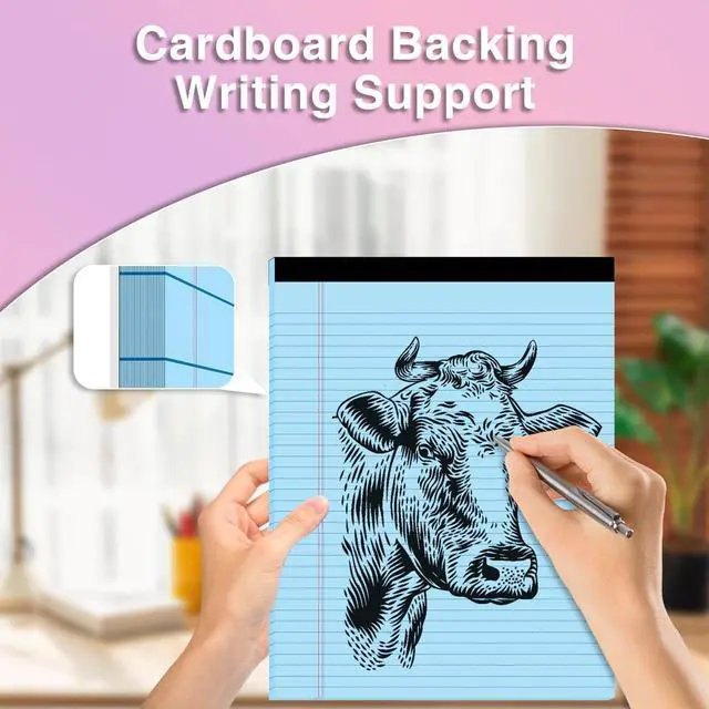 Alt view image 4 of 7 - 3 Pcs Legal Pads 8.5 x 11 Colored Note Pads 8.5 x 11 Notepad 30 Sheets/Pad, Micro Perforated Writing Pads Color Lined Paper College Ruled Pad of Paper Notebook To-Do List for Office & School Supplies