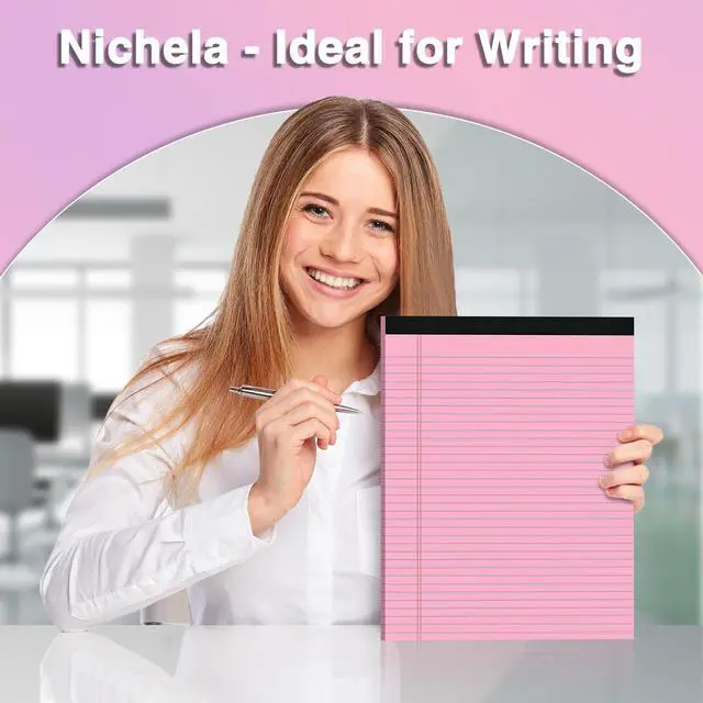 Alt view image 5 of 7 - 3 Pcs Legal Pads 8.5 x 11 Colored Note Pads 8.5 x 11 Notepad 30 Sheets/Pad, Micro Perforated Writing Pads Color Lined Paper College Ruled Pad of Paper Notebook To-Do List for Office & School Supplies