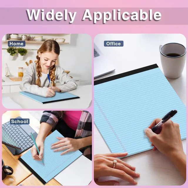 Alt view image 7 of 7 - 3 Pcs Legal Pads 8.5 x 11 Colored Note Pads 8.5 x 11 Notepad 30 Sheets/Pad, Micro Perforated Writing Pads Color Lined Paper College Ruled Pad of Paper Notebook To-Do List for Office & School Supplies