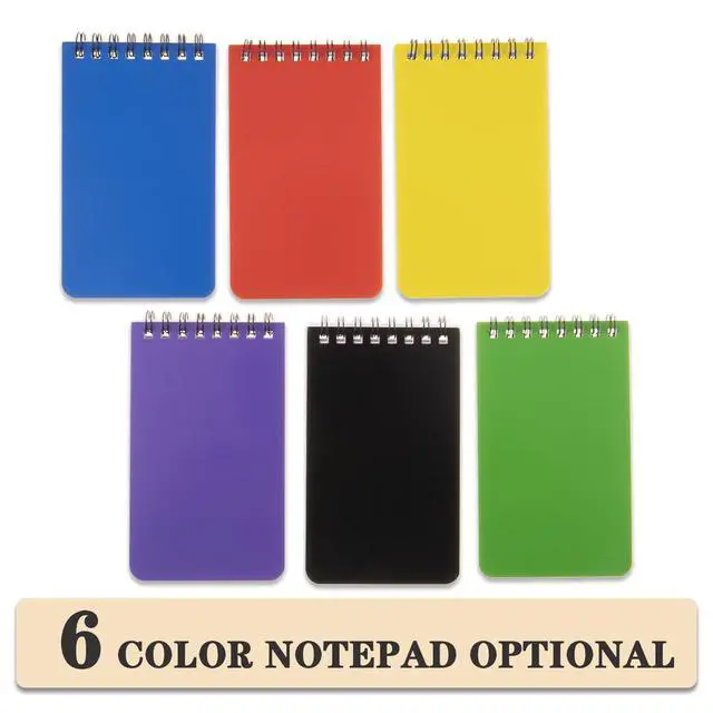 Alt view image 2 of 7 - 6pacs Pocket Notebook Mini Notepad Small Spiral Notebooks 3X5Inch | functionality PortabilityPortability convenience