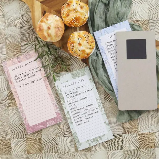 Alt view image 4 of 7 - Beautiful Magnetic Notepads for Fridge - Set of 6 with Lined Pages | Modern Note Pads to Easily Write Notes & Make Grocery Shopping Lists - To Do Pad with Strong Magnets for Your Refrigerator