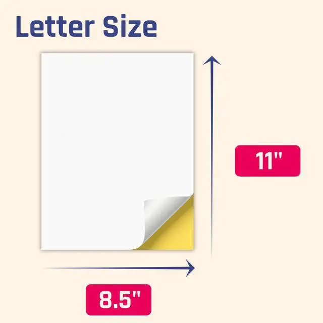 Alt view image 2 of 7 - Sticker Paper for Printer, Printable Matte White Sticker - 30 Sheets | Laser/Inkjet Printing, 8.5" x 11"