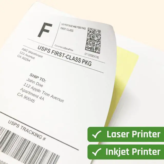 Alt view image 4 of 7 - Sticker Paper for Printer, Printable Matte White Sticker - 30 Sheets | Laser/Inkjet Printing, 8.5" x 11"