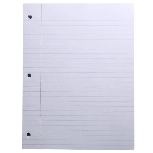 Alt view image 2 of 3 - Filler Paper, 8.5 x 11 Inches, Wide Rule, 200 Sheets (12803) White