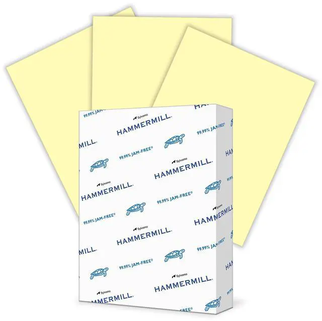 Main image of Colored Paper, 20 lb Canary Printer Paper, 8.5 x 11-1 Ream (500 Sheets) - Made in the USA, Pastel Paper, 103341R, 1 Ream | 500 Sheets, Letter (8.5x11)