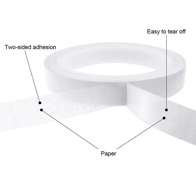 Alt view image 2 of 6 - Thin Double Sided Tape for Craft,Card Making,Gift,Scrapbooking and Office School Stationery Supplies,Tear-by-Hand, Paper Backing (4Rolls,1/2 Inch x 32 Yards Per Roll)