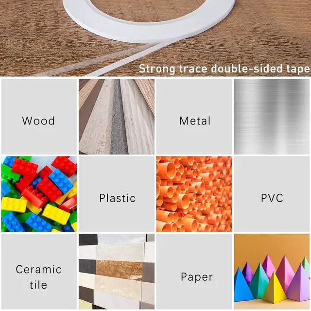 Alt view image 3 of 6 - 5 Rolls Double Sided Tape for Crafts Scrapbooking, 1/8" Thin Double Sided Adhesive Tape, 82Ft Per Roll