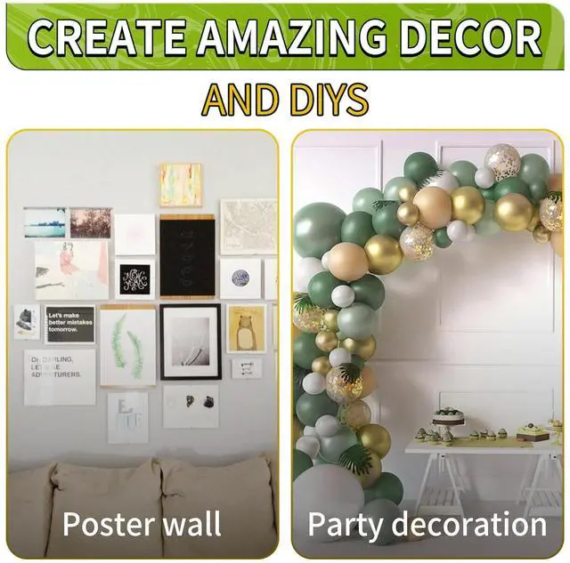 Alt view image 5 of 7 - 350Pcs Double Sided Adhesive Dots, 0.8" Clear Removable Sticky Adhesive Mounting Putty, Waterproof No Trace Dots Adhesive Putty for Poster Picture Festival Decoration Museum (20mm)