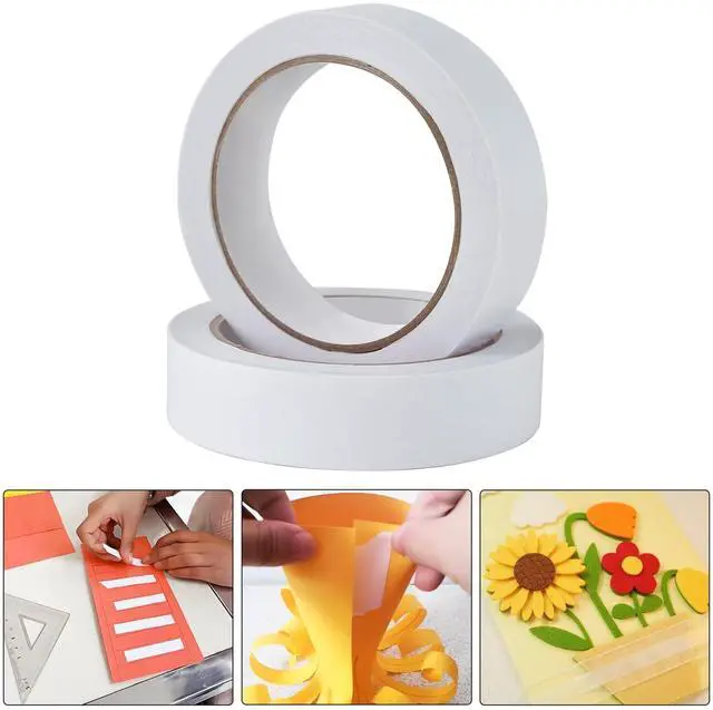 Alt view image 3 of 6 - 1" 2 Rolls Double Sided Adhesive Sticky Tape for Arts, DIY, Crafts, Photography, Scrapbooking, Card Making, Gift Wrapping, Office School Stationery Supplies, Home Supplies(Width: 25 mm)