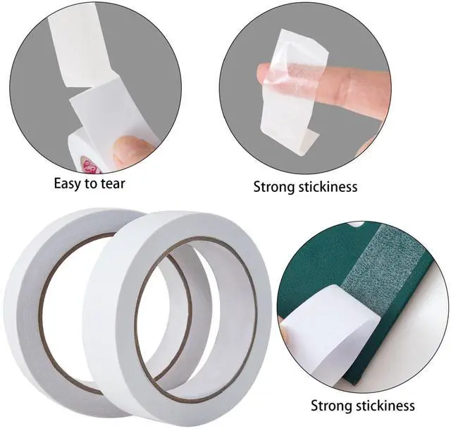Alt view image 5 of 6 - 1" 2 Rolls Double Sided Adhesive Sticky Tape for Arts, DIY, Crafts, Photography, Scrapbooking, Card Making, Gift Wrapping, Office School Stationery Supplies, Home Supplies(Width: 25 mm)