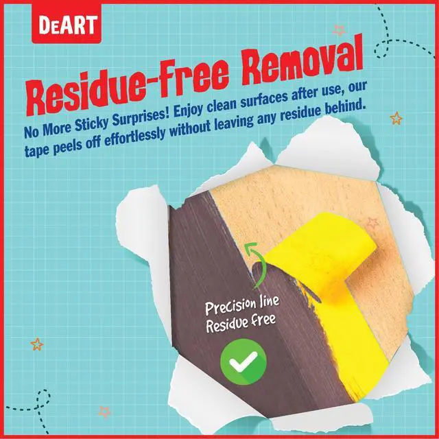 Alt view image 6 of 7 - 8X Colored Masking Tape, 33 Ft x 1 inch Colored Painters Tape for Arts & Crafts Labeling or Coding, Craft Supplies Color Tape Rolls, Colorful Masking Craft Tape, Lab Tape