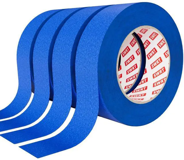 Main image of Blue Painters Tape 1 Inch Wide, 4 Rolls x 55 Yards, Clean Removal | Bleed-Free Edges; Sharp Paint Lines; Clean Removal; No Sticky Residue; Easy Multi-Surface Use