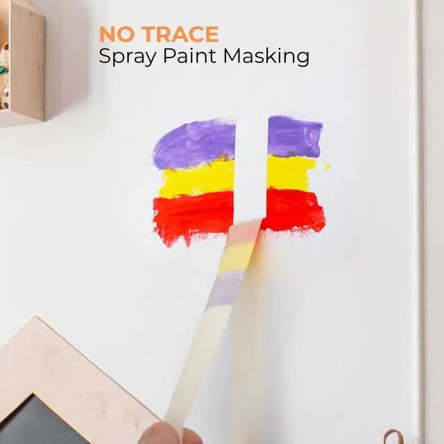 Alt view image 3 of 7 - 3 Pack White Masking Tape - Painters Tape 1 Inch Wide - Multi-Surface, Water Resistant, Indoor & Outdoor Use - 270FT Total - Artist Tape for Paint, Wall, Watercolor, Car, DIY (#4010)