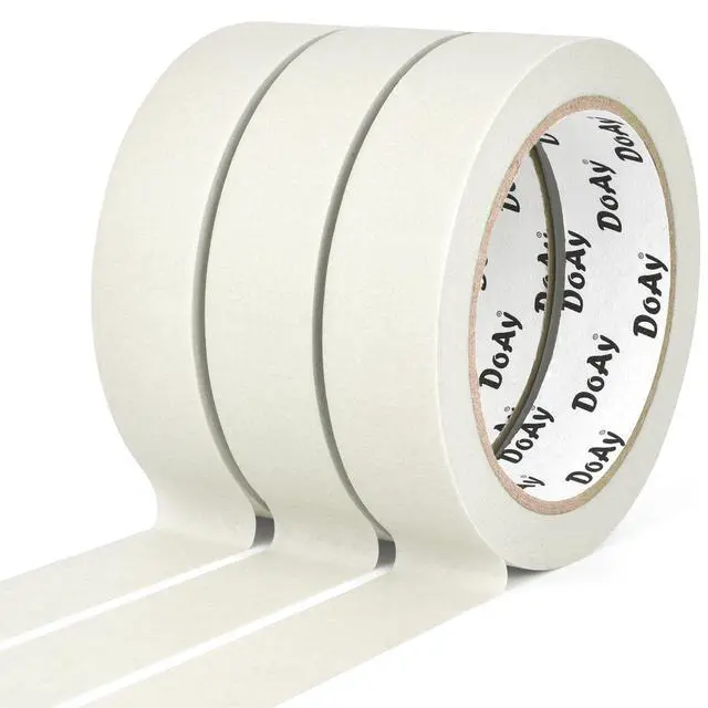 Alt view image 2 of 7 - 3 Pack White Painters Tape - Masking Tape 1 Inch Wide - Multi-Surface, Smart Adhesion, Indoor & Outdoor - 270FT Total - Paint Tape for Artist, DIY, Labeling, Art, Car, General Purpose (#3910)