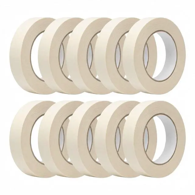 Main image of Masking Tape 0.75 inch x 55 Yards x 10 Rolls, White Painters Tape for General Purpose Use, 550 Yards in Total