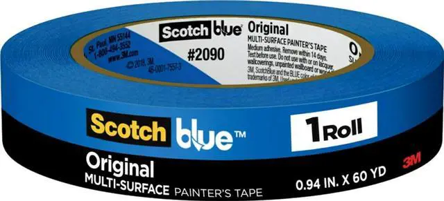 Main image of Original Multi-Surface Painters Tape, 1 Inch Wide (0.94 in. x 60 Yds), 1 Roll, Blue Paint Tape Protects Surfaces and Removes Easily, Masking Tapes for Indoor and Outdoor Use (2090-24NC)