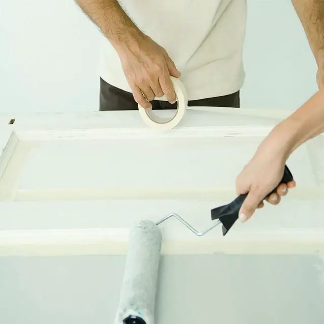 Alt view image 6 of 7 - White Masking Tape 1 Inch Wide 50 Yards per Roll Total 200 Yards
