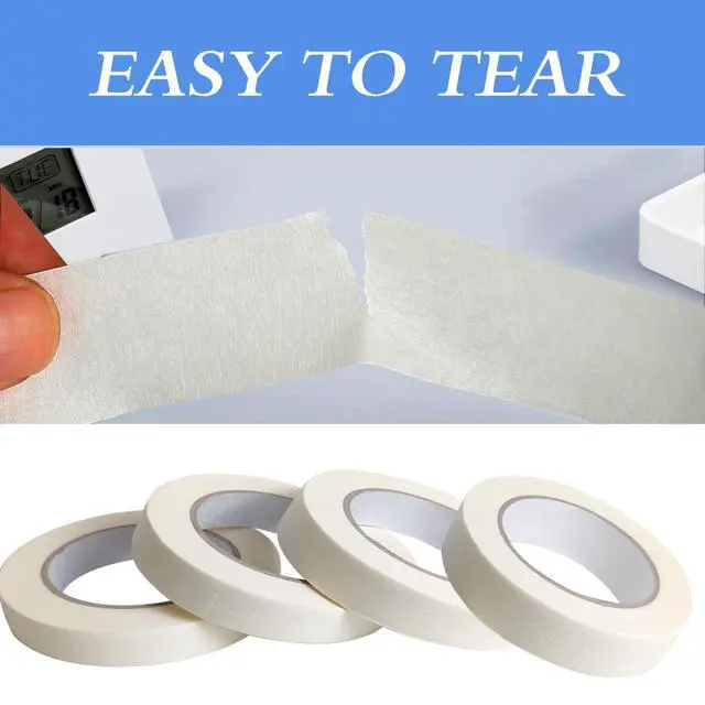 Alt view image 7 of 7 - White Masking Tape 1 Inch Wide 50 Yards per Roll Total 200 Yards