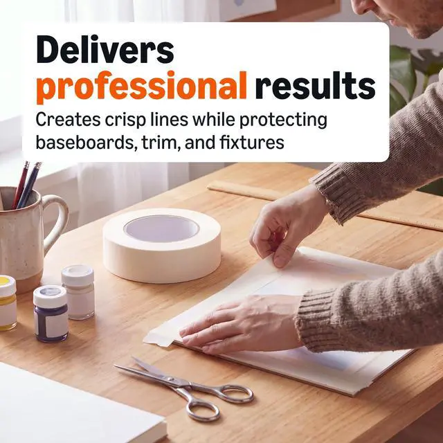 Alt view image 3 of 5 - Multi-Surface Masking Tape for Labeling, 1.41" x 60 Yards, Beige, 1 Roll