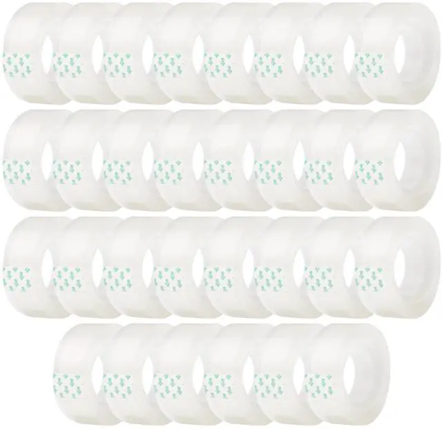 Main image of 30 Rolls Transparent Clear Tape Refills for Dispenser, Sturdy Tape(Not Easily Tear), 0.7 Inch, 27.3 Yard, Perfect for Office, Home, School