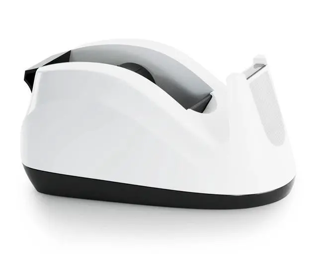 Main image of Heavy Base Nonskid Desk Tape Dispenser One-Hand Dispensing (White)