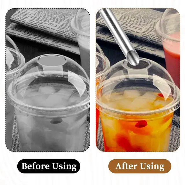 Alt view image 4 of 7 - 2 Pack Clay Hole Cutters Straw Puncher Single for Plastic Lids Lemonade Stainless Steel Circular Clay Hole Cutters Pottery Tools Wooden Handle Clay Tools Lemonade Cup Lid Hole Puncher for Straw