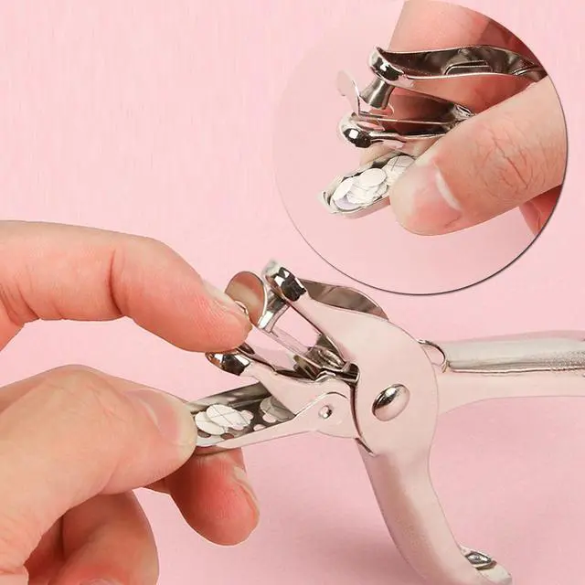 Alt view image 3 of 6 - Handle Hole Punch, 1-Piece, Paper Circle Bore Helper | Steel, For Office, School, Home, Easy to Punch Hole for Kids and Adults