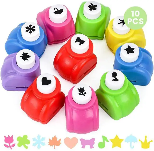 Main image of 10Pack Shape Paper Hole Punch Craft Set, Scrapbook Supplies | For DIY Crafting, Scrapbooking, Handmade Greeting Cards, Photo Albums, Mini Cutter Nail, and Festival Cards Projects