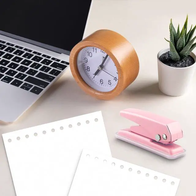 Alt view image 7 of 7 - Single Hole Puncher, 1/4" Hole, 20 Sheet Capacity, Pink, 1 Pack | Metal Paper Punch with Skid-Resistant Base, for Paper, Chipboard, Art Project