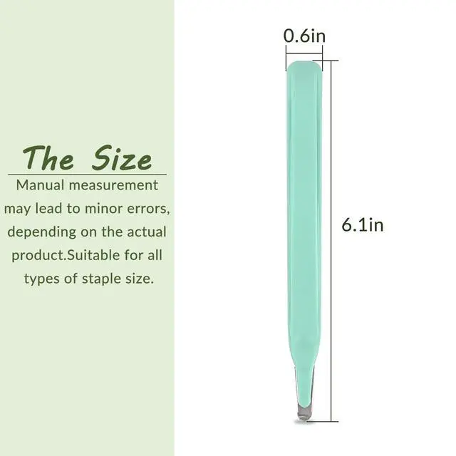 Alt view image 2 of 5 - Magnetic Easy Staple Remover Tool, Professional Staple Puller Remover, Staple Remover Stick for School, Office and Home, Light Green