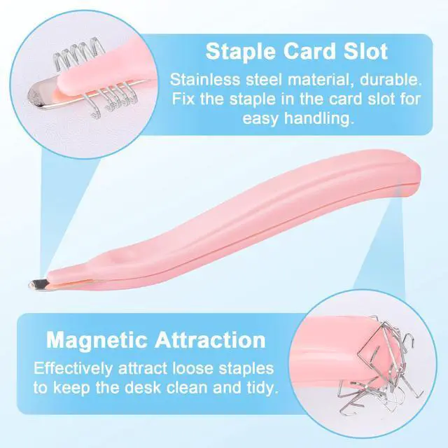 Alt view image 5 of 7 - 5 Pack Magnetic Staple Remover Tools, Professional Stapler Removers Staple Puller Remover for Classroom, Multicolored Stapler Remover Tool Staple Remover Stick for Home School Office (5 Colors)
