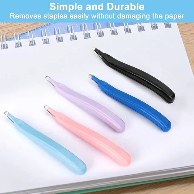 Alt view image 6 of 7 - 5 Pack Magnetic Staple Remover Tools, Professional Stapler Removers Staple Puller Remover for Classroom, Multicolored Stapler Remover Tool Staple Remover Stick for Home School Office (5 Colors)