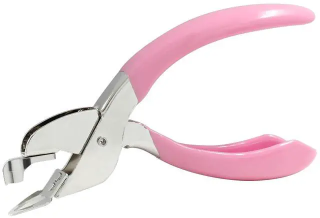 Main image of Staple Remover, Pink | Office Tool, Heavy Hand Staple Pin Pull
