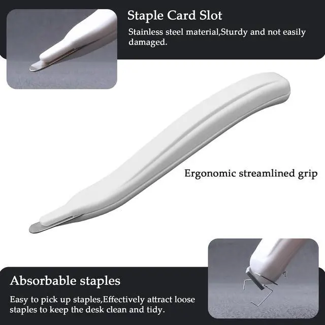 Alt view image 4 of 6 - 4Pack Staple Remover, Staple Puller with Magnetic Tip, Streamlined Design for Efficient Staple Removal, Suitable for Home and Office Use, 4 Colors