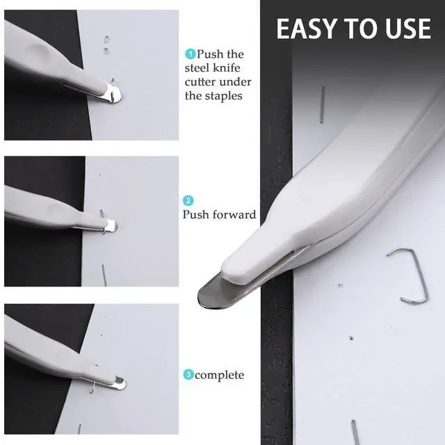 Alt view image 5 of 6 - 4Pack Staple Remover, Staple Puller with Magnetic Tip, Streamlined Design for Efficient Staple Removal, Suitable for Home and Office Use, 4 Colors