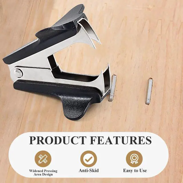 Alt view image 5 of 7 - Staple Removers, 3 Pcs, Black | Staple Puller Remover Tool, For Office School Home