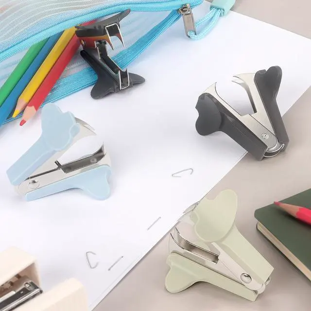Alt view image 7 of 7 - 3 Pack Staple Remover (Blue, Green, Dark Gray) | Easy removal, No paper tear, Durable & sturdy, Jaw type