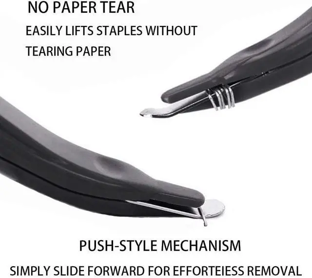 Alt view image 2 of 7 - Staple Remover Professional Magnetic Staple Remover Puller Staples Remover Staple Removal Tool for School Office Home (Black)